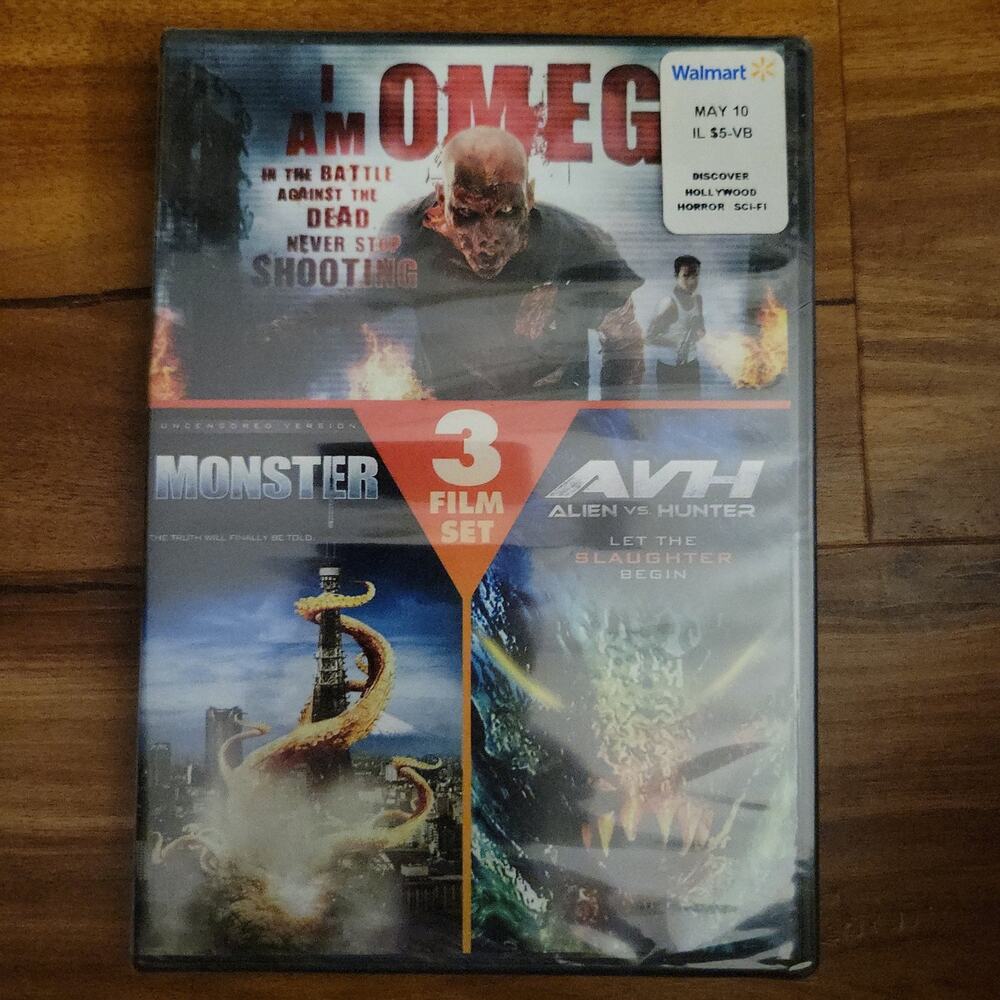 Three film set Onega, Monster, AVH DVDs
